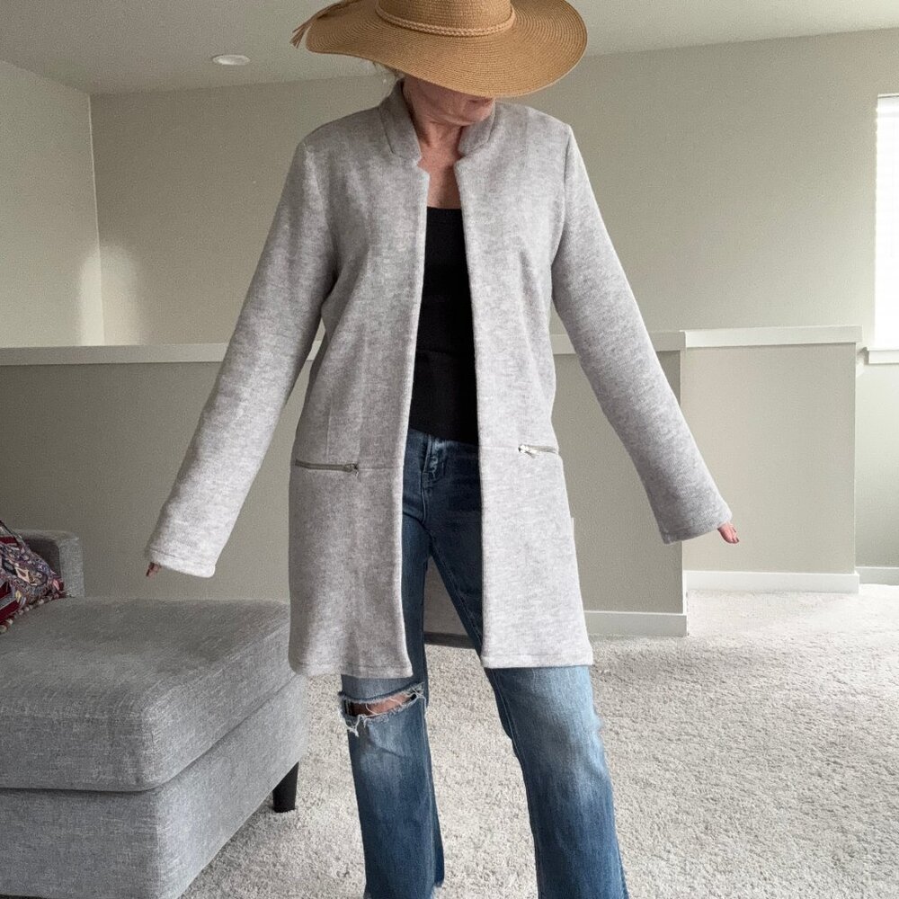 Grey Sweater Coat